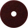 Global Industrial 22in Stripping Pad, Burgundy, 5PK 641308PL